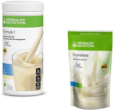 HERBALIFE Formula 1 Nutritional Shake - Kulfi Flavor With Shake Mate Milk Powder Plant-Based Protein(1000 g, Kulfi)