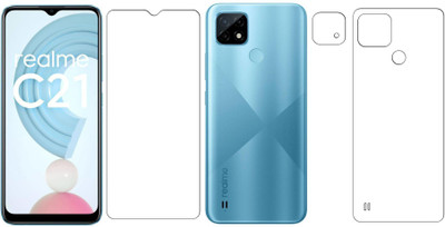 FashionCraft Front and Back Screen Guard for Realme C21(Pack of 3)