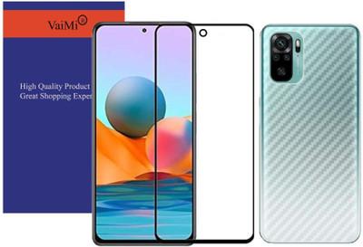 VaiMi Front and Back Tempered Glass for REDMI NOTE 10(Pack of 2)