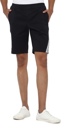 Allen Solly Solid Men Black Regular Shorts