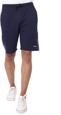 Tom Burg Solid, Color Block Men Dark Blue Basic Shorts