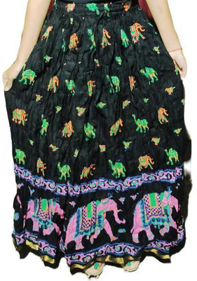 mouli Printed Women Wrap Around Red Skirt