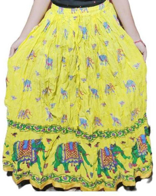 mouli Printed Women Wrap Around Red Skirt