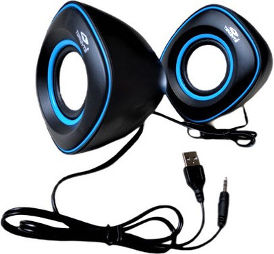 TERABYTE ELIPTIC TB-015 4 W Laptop/Desktop Speaker(Black , Blue, 2.0 Channel)