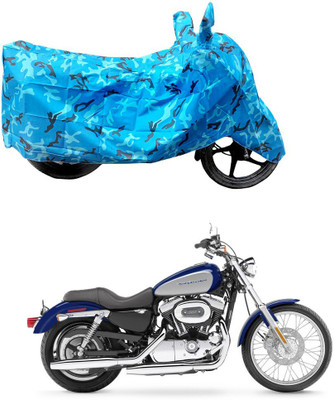 HYBRIDS COLLECTION Two Wheeler Cover for Harley Davidson(XL 1200, Blue)