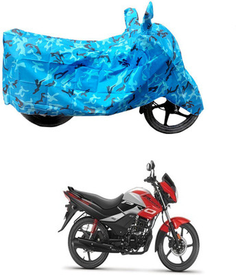 HYBRIDS COLLECTION Two Wheeler Cover for Hero(Passion, Blue)
