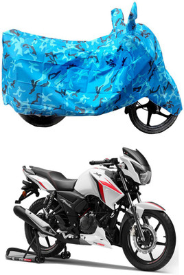HYBRIDS COLLECTION Two Wheeler Cover for TVS(Apache, Blue)