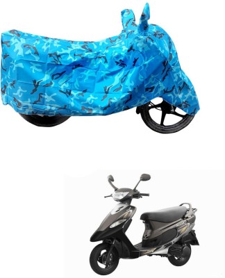 geetaecom Two Wheeler Cover for TVS(Scooty Pep+, Blue)