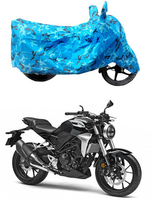 HYBRIDS COLLECTION Two Wheeler Cover for Honda(CB300R, Blue)