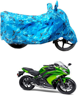 THE REAL ARV Waterproof Two Wheeler Cover for Kawasaki(Ninja, Blue)