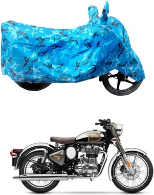 HYBRIDS COLLECTION Two Wheeler Cover for Royal Enfield(Classic Chrome, Blue)