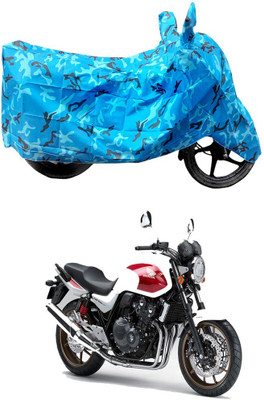 HYBRIDS COLLECTION Two Wheeler Cover for Honda(CB 400, Blue)