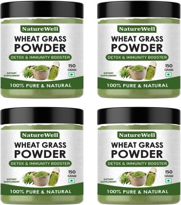 Naturewell Organic Wheat Grass Powder - Vegan| Immunity Booster & Detox(4 x 150 g)