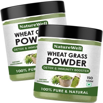 Naturewell Organic WheatGrass Powder - Vegan| Immunity Booster & Detox(2 x 150 g)