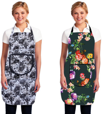 RS Creations Nylon Home Use Apron - Free Size(Multicolor, Pack of 2)