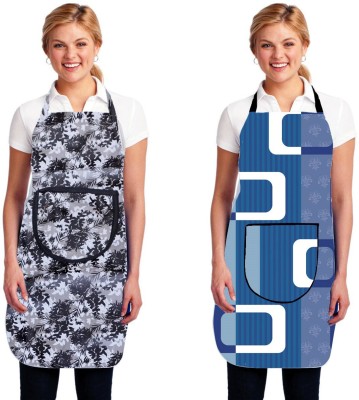 RS Creations Polyester Chef's Apron - Free Size(Multicolor, Pack of 2)