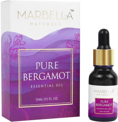 MARBELLA NATURALS Pure Bergamot Essential Oil | Relaxes your mind with a soothing aroma | Helps fights acne and blackheads | Softens your hair and reduces the frizz(15 ml)