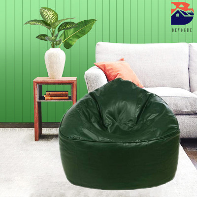 Devogue XXL Chair Bean Bag Cover  (Without Beans)(Green)