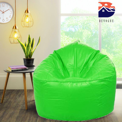 Devogue XXL Chair Bean Bag Cover  (Without Beans)(Green)