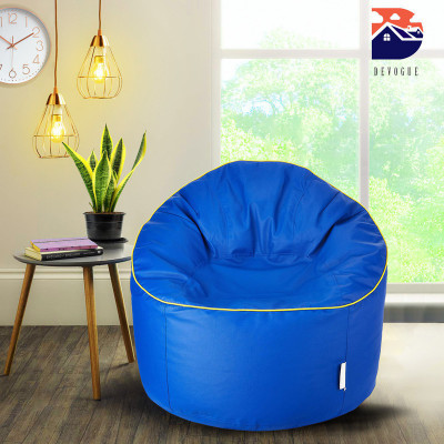 Devogue XXL Chair Bean Bag Cover  (Without Beans)(Blue)