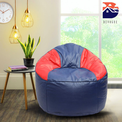 Devogue XXL Chair Bean Bag Cover  (Without Beans)(Blue, Red)
