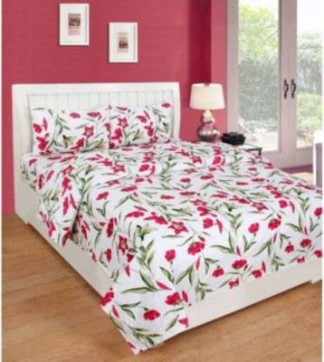 rise decore 144 TC Polycotton Double Floral Flat Bedsheet(Pack of 1, Multicolor)