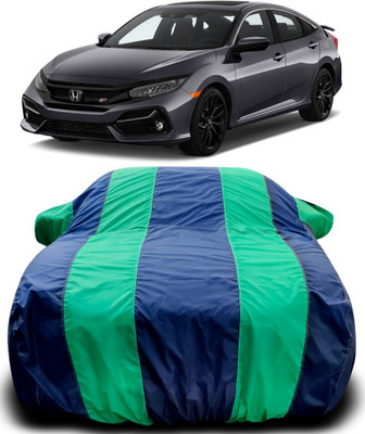 Gavya Car Cover For Honda Civic (With Mirror Pockets)(Blue, Green)