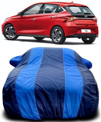 NUMBOR ONE Car Cover For Hyundai Elite i20 2020 (With Mirror Pockets)(Blue, Blue)