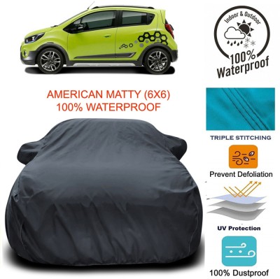 THE REAL ARV Car Cover For Chevrolet Beat (With Mirror Pockets)(Grey)