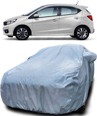APNEK Car Cover For Honda Brio (With Mirror Pockets)(Silver)