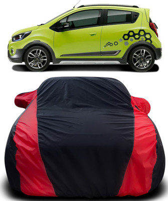 APNEK Car Cover For Chevrolet Beat (With Mirror Pockets)(Black, Red)