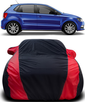 NUMBOR ONE Car Cover For Volkswagen Polo GT (With Mirror Pockets)(Black, Red)