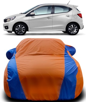 ProRox Car Cover For Honda Brio (With Mirror Pockets)(Orange, Blue)