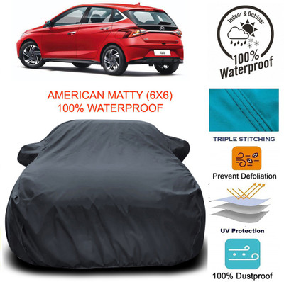 APNEK Car Cover For Hyundai Elite i20 2020 (With Mirror Pockets)(Grey)