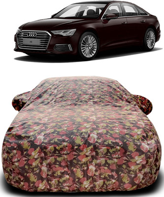 NUMBOR ONE Car Cover For Audi A6 (With Mirror Pockets)(Green, Red)
