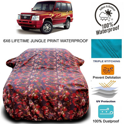 MoTRoX Car Cover For Tata Sumo Gold(Red, Green)