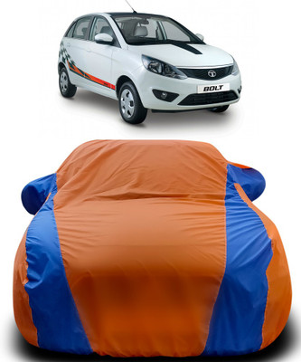 APNEK Car Cover For Tata Bolt (With Mirror Pockets)(Orange, Blue)