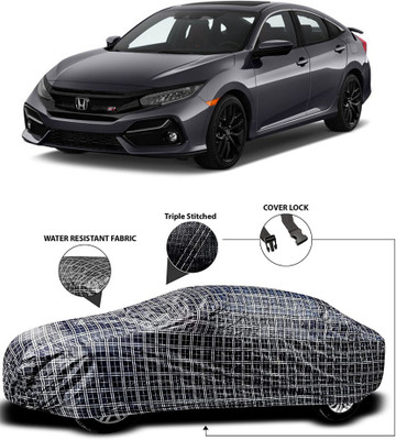 APNEK Car Cover For Honda Civic (With Mirror Pockets)(White, Black)