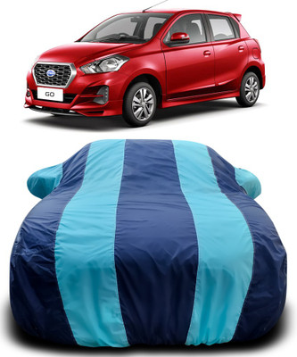APNEK Car Cover For Nissan Go (With Mirror Pockets)(Blue, Blue)