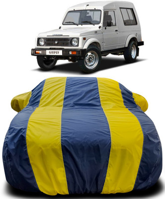 APNEK Car Cover For Maruti Suzuki Gypsy (With Mirror Pockets)(Blue, Yellow)