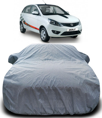 MoTRoX Car Cover For Tata Bolt (With Mirror Pockets)(Black, White)