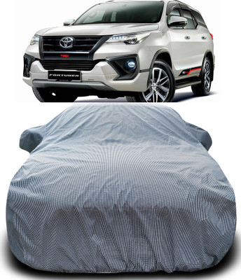 APNEK Car Cover For Toyota New Fortuner (With Mirror Pockets)(Black, White)