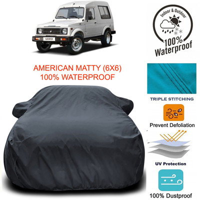MoTRoX Car Cover For Maruti Suzuki Gypsy (With Mirror Pockets)(Grey)