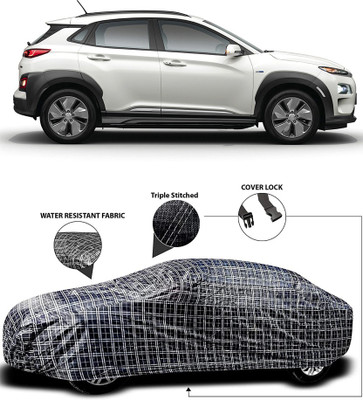 Gavya Car Cover For Hyundai Kona (With Mirror Pockets)(White, Black)