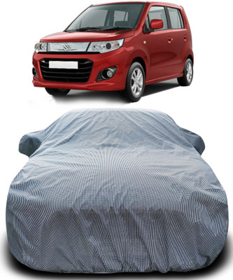 MoTRoX Car Cover For Maruti Suzuki WagonR Stingray(Black, White)