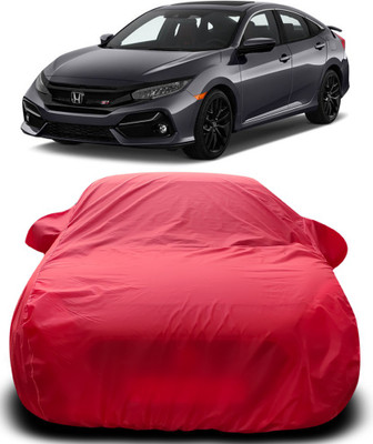 Gavya Car Cover For Honda Civic (With Mirror Pockets)(Red)