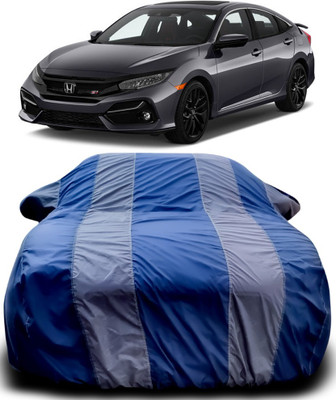 APNEK Car Cover For Honda Civic (With Mirror Pockets)(Blue, Grey)