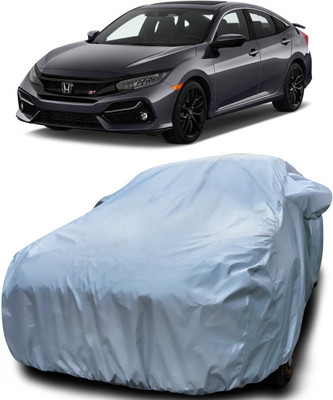 APNEK Car Cover For Honda Civic (With Mirror Pockets)(Silver)