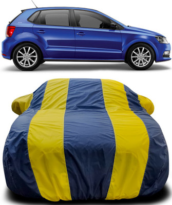 NUMBOR ONE Car Cover For Volkswagen Polo GT (With Mirror Pockets)(Blue, Yellow)