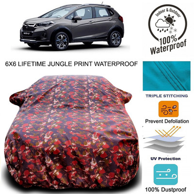 MoTRoX Car Cover For Honda WRV (With Mirror Pockets)(Multicolor)